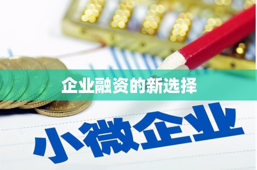 城固企业融资的新选择