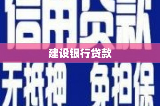 城固建设银行贷款
