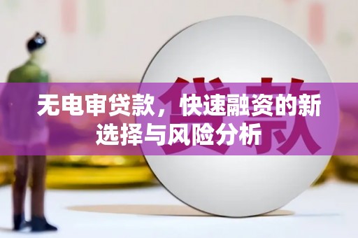 城固无电审贷款，快速融资的新选择与风险分析