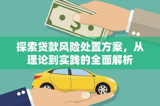 城固探索贷款风险处置方案，从理论到实践的全面解析