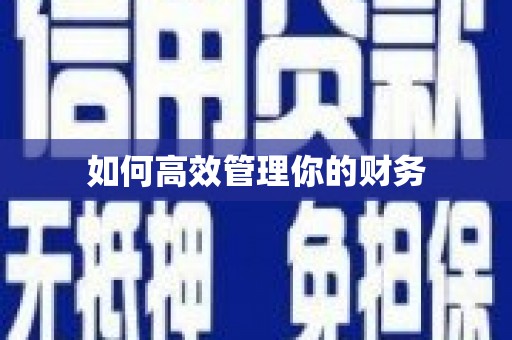 城固如何高效管理你的财务