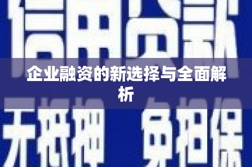 城固企业融资的新选择与全面解析