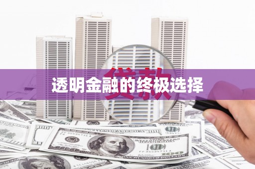 城固透明金融的终极选择