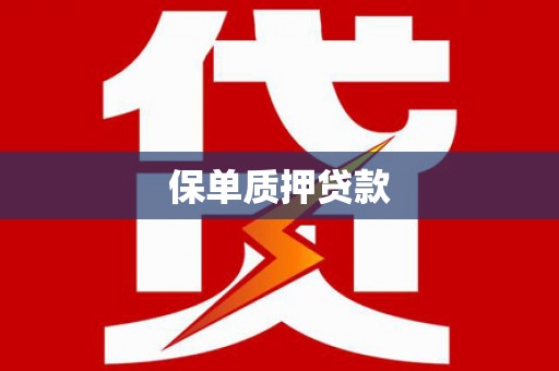 城固保单质押贷款