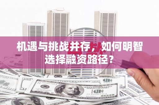 城固机遇与挑战并存，如何明智选择融资路径？