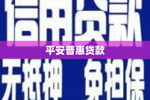 城固平安普惠贷款